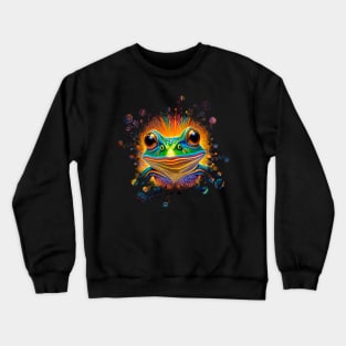 Froggy Animal Spirit (25) - Trippy Psychedelic Frog Crewneck Sweatshirt